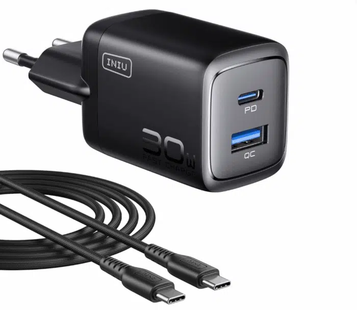 INIU 30W USB C Ladegerät, 2-Port [USB C + USB A]