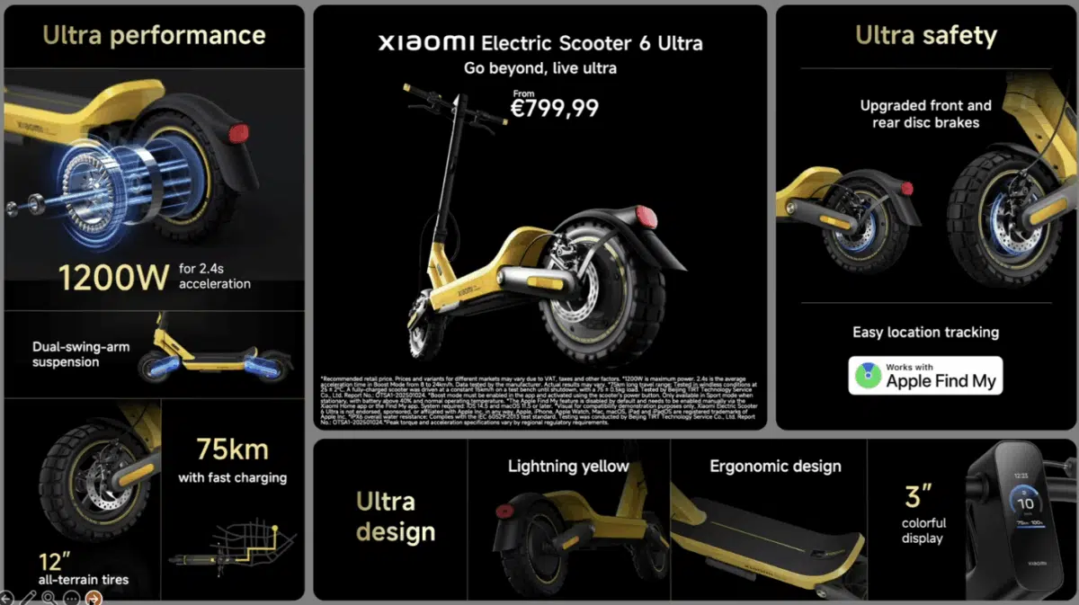 Xiaomi electric Scooter 6 Ultra