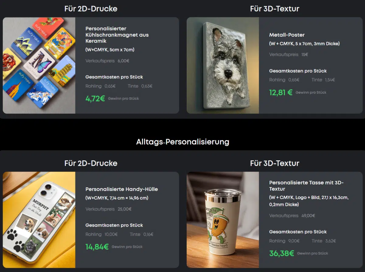 eufymake E1 Kalkulation