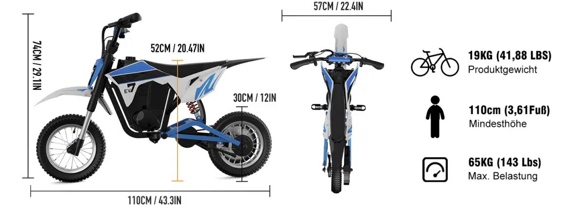 EVERCROSS EV12M PRO Elektro Motorrad