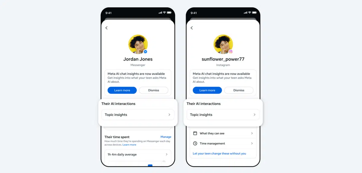 Meta AI - Neue Funktion zeigt Eltern Gesprächsthemen ihrer Teenager