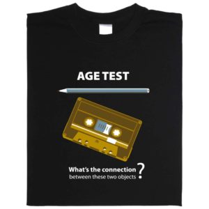Age Test t-shirt kassette + bleistift