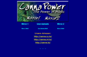 Die CannaPower Startseite (Stand 09.07.2015)