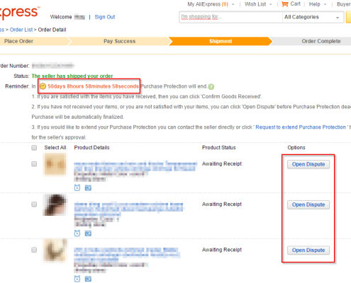 AliExpress Käuferschutz