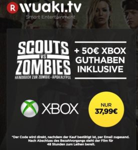 wuaki.tv scouts vs Zombies 50€ xbox live guthaben